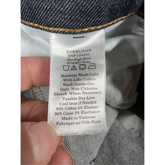 Everlane high-rise straight women’s denim jeans size 26 regular - Picture 4 of 12
